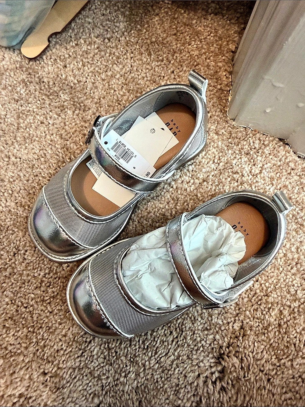 Baby Gap Silver Mary Jane Dress Shoes
